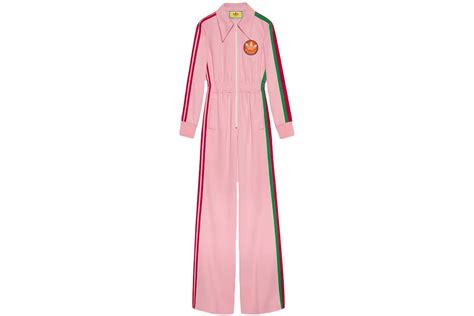 pink gucci adidas jumpsuit|gucci groovy logo.